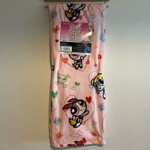 Powerpuff Girls Valentine’s Day Pink Plush Throw Blanket 50x70